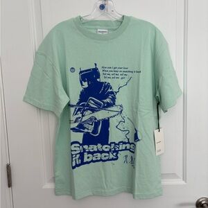 Students Golf Snatching it Back Graphic Tee Shirt Mint Green New - Size Small